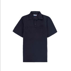 Blauer Short sleeve wool blend street shirt in dark navy
